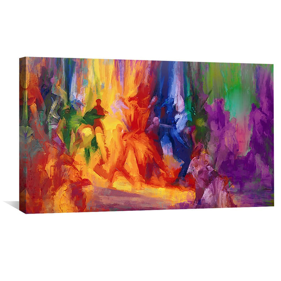 Brushed Collage Canvas Art 50 x 25cm / Unframed Canvas Print Clock Canvas