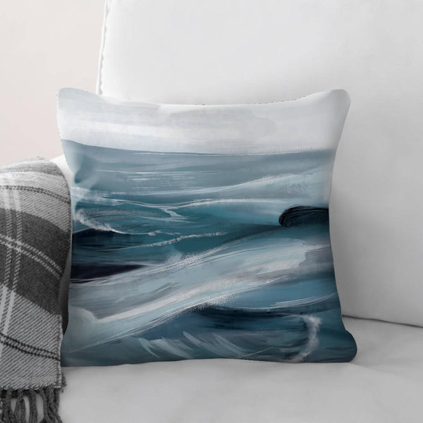 Brushed Ocean C Cushion Cushion Cushion Square Clock Canvas