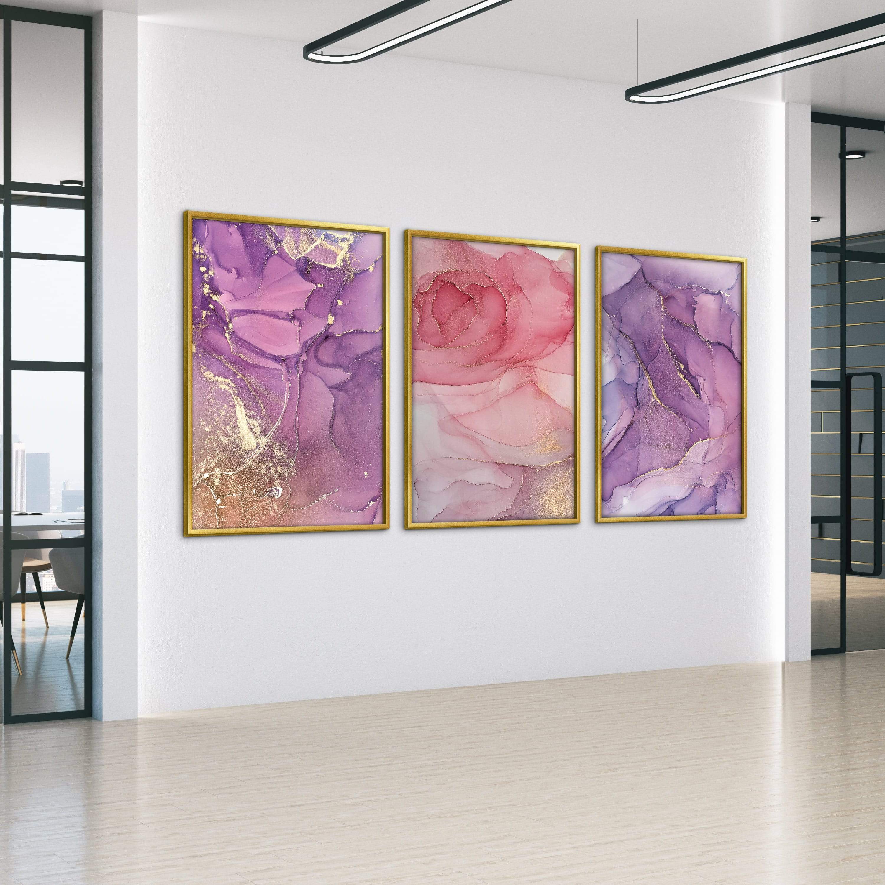 Brushed Petal Canvas Art Clock Canvas