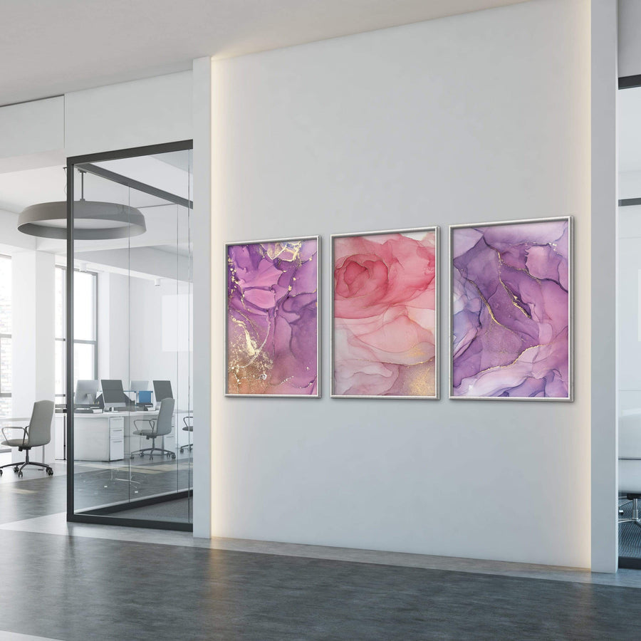 Brushed Petal Canvas Art Clock Canvas