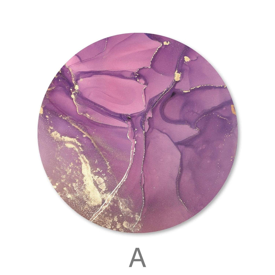 Brushed Petal - Circle Canvas Art A / 40 x 40cm / Standard Gallery Wrap Clock Canvas