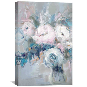 Brushed Spring Flowers Oil Painting Oil Clock Canvas