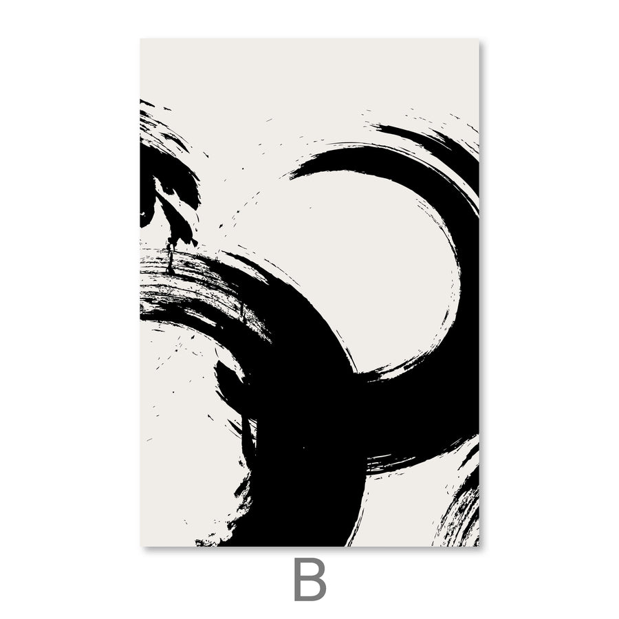 Brushed Waves Canvas Art B / 40 x 50cm / No Board - Canvas Print Only Clock Canvas