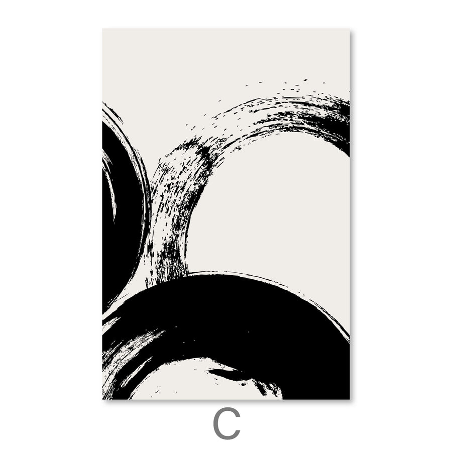 Brushed Waves Canvas Art C / 40 x 50cm / No Board - Canvas Print Only Clock Canvas