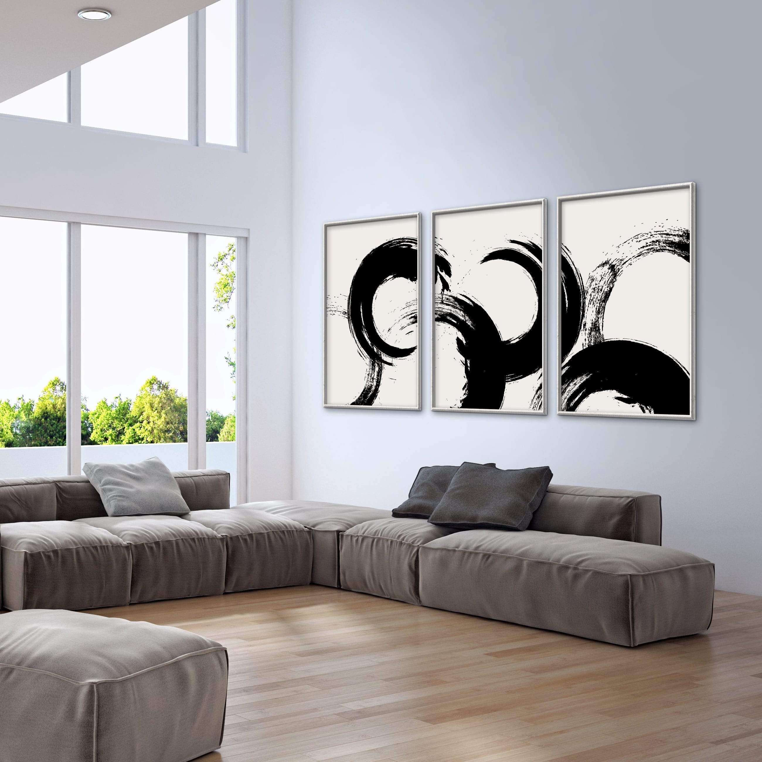 Brushed Waves Canvas Art Clock Canvas