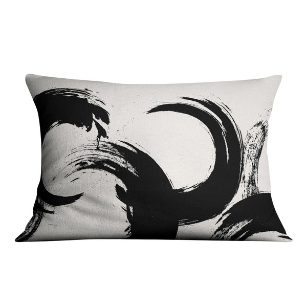 Brushed Waves Cushion Cushion 48 x 33cm Clock Canvas