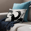 Brushed Waves Cushion Cushion 48 x 33cm Clock Canvas