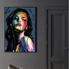 Brushwork Woman Canvas Art Clock Canvas