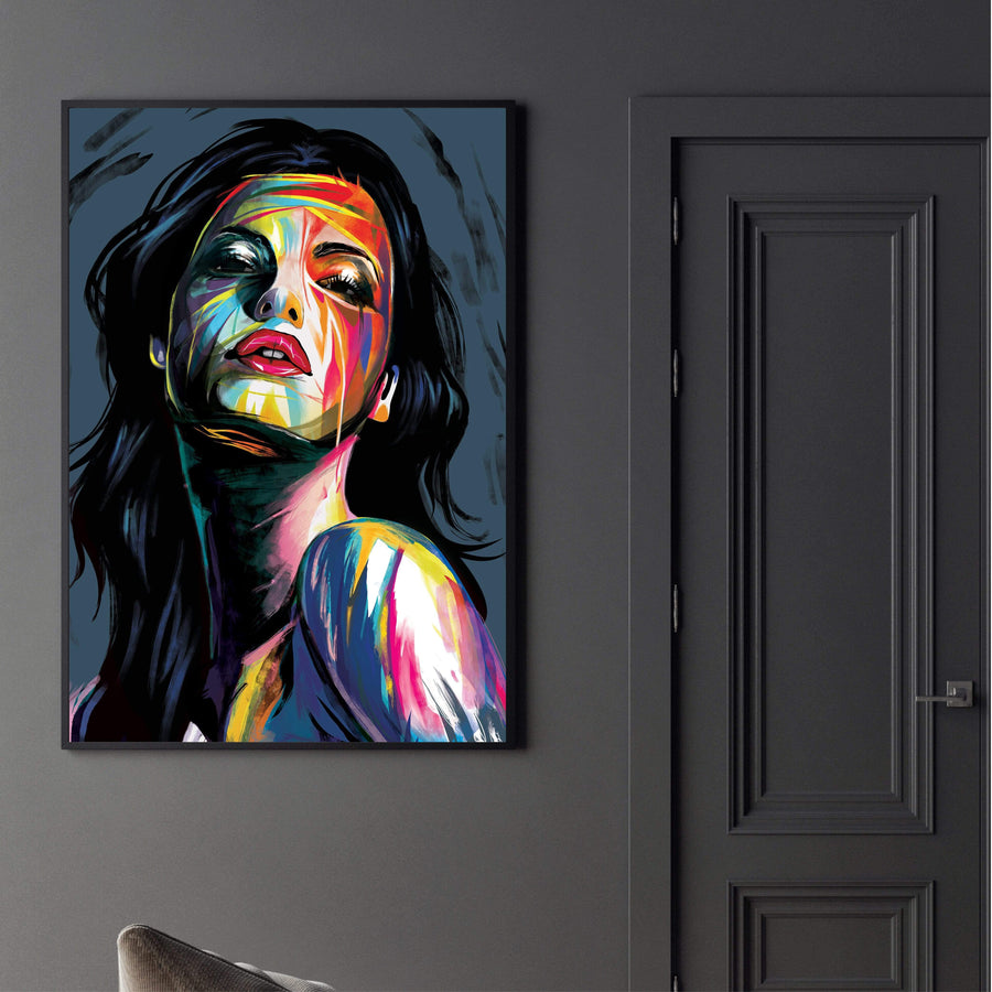 Brushwork Woman Canvas Art Clock Canvas
