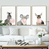 Bubble Gum Zoo Canvas Art Clock Canvas
