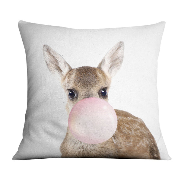 Bubble Gum Zoo Deer Cushion Cushion Cushion Square Clock Canvas