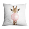 Bubble Gum Zoo Giraffe Cushion Cushion Cushion Square Clock Canvas
