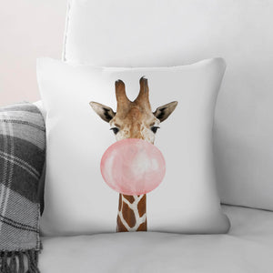 Bubble Gum Zoo Giraffe Cushion Cushion Cushion Square Clock Canvas