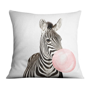 Bubble Gum Zoo Zebra Cushion Cushion Cushion Square Clock Canvas