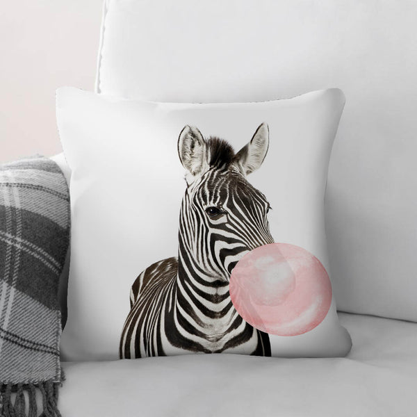 Bubble Gum Zoo Zebra Cushion Cushion Cushion Square Clock Canvas
