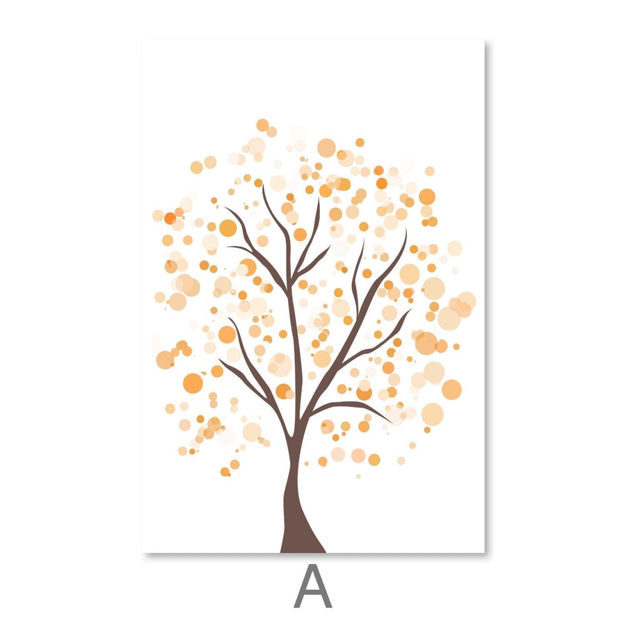 Bubble Trees Canvas Art A / 30 x 45cm / Unframed Canvas Print Clock Canvas