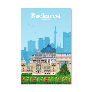 Bucharest Canvas - Studio 324 Art Clock Canvas