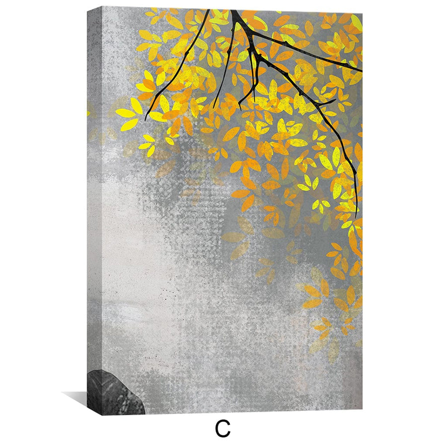 Buddha Leaves Canvas Art Clock Canvas