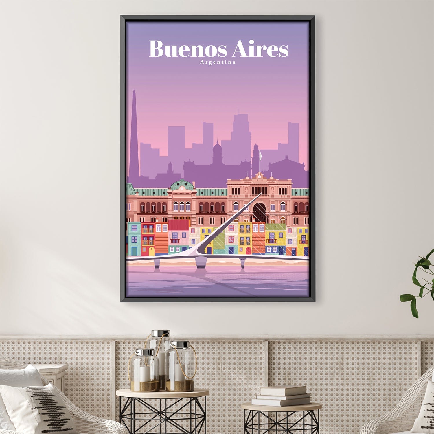 Buenos Aires Canvas - Studio 324 Art Clock Canvas