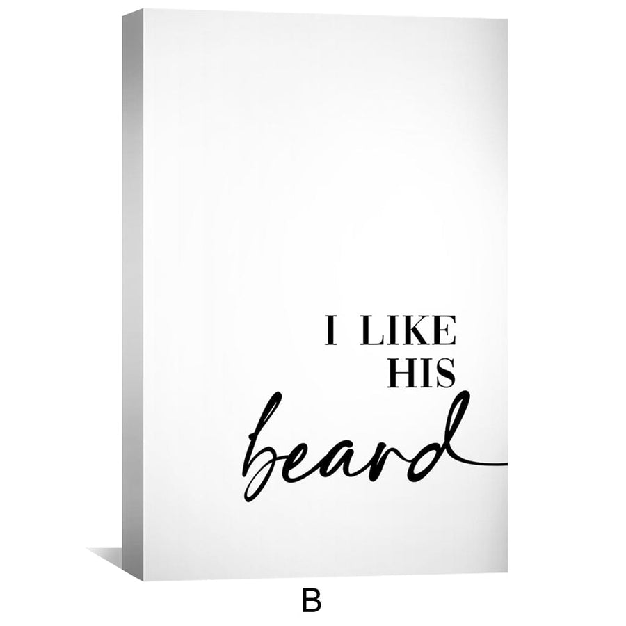 Butt and Beard Canvas Art Clock Canvas