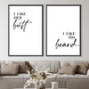 Butt and Beard Canvas Art Clock Canvas