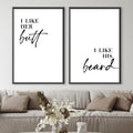 Butt and Beard Canvas Art Clock Canvas