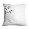 Butt and Beard Cushion Cushion A / 45 x 45cm Clock Canvas