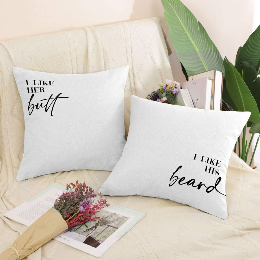 Butt and Beard Cushion Cushion Clock Canvas