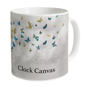 Butterfly Leaves Collectors Mug Mug White Clock Canvas