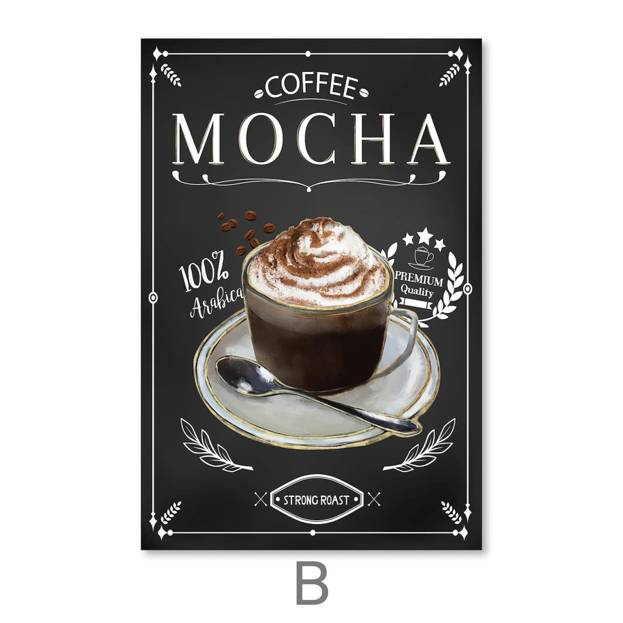 Cafe Canvas Art B / 30 x 45cm / Unframed Canvas Print Clock Canvas