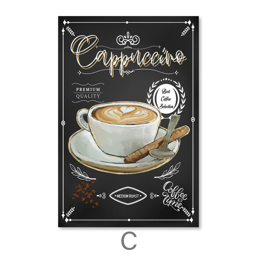 Cafe Canvas Art C / 30 x 45cm / Unframed Canvas Print Clock Canvas