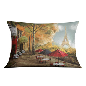 Cafe de la Tour Eiffel Cushion Cushion 48 x 33cm Clock Canvas