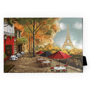 Cafe de la Tour Eiffel Desktop Canvas Desktop Canvas 18 x 13cm Clock Canvas