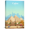 Cairo Canvas - Studio 324 Art 30 x 45cm / Unframed Canvas Print Clock Canvas