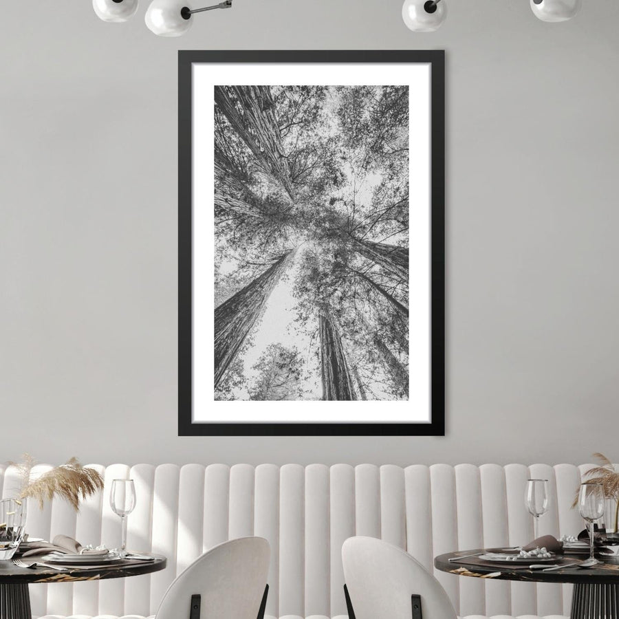 California Red Wood Print Art Clock Canvas