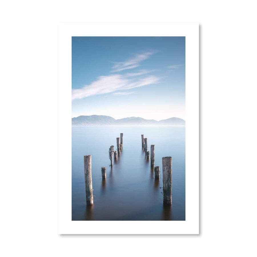 Calm Docks Print Art Clock Canvas