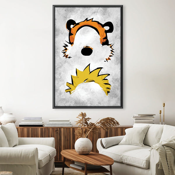 Calvin and Hobbes Faces Canvas Art Clock Canvas