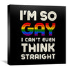 Can't Think Straight Canvas Art 30 x 30cm / Unframed Canvas Print Clock Canvas