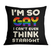 Can't Think Straight Cushion Cushion Cushion Square Clock Canvas