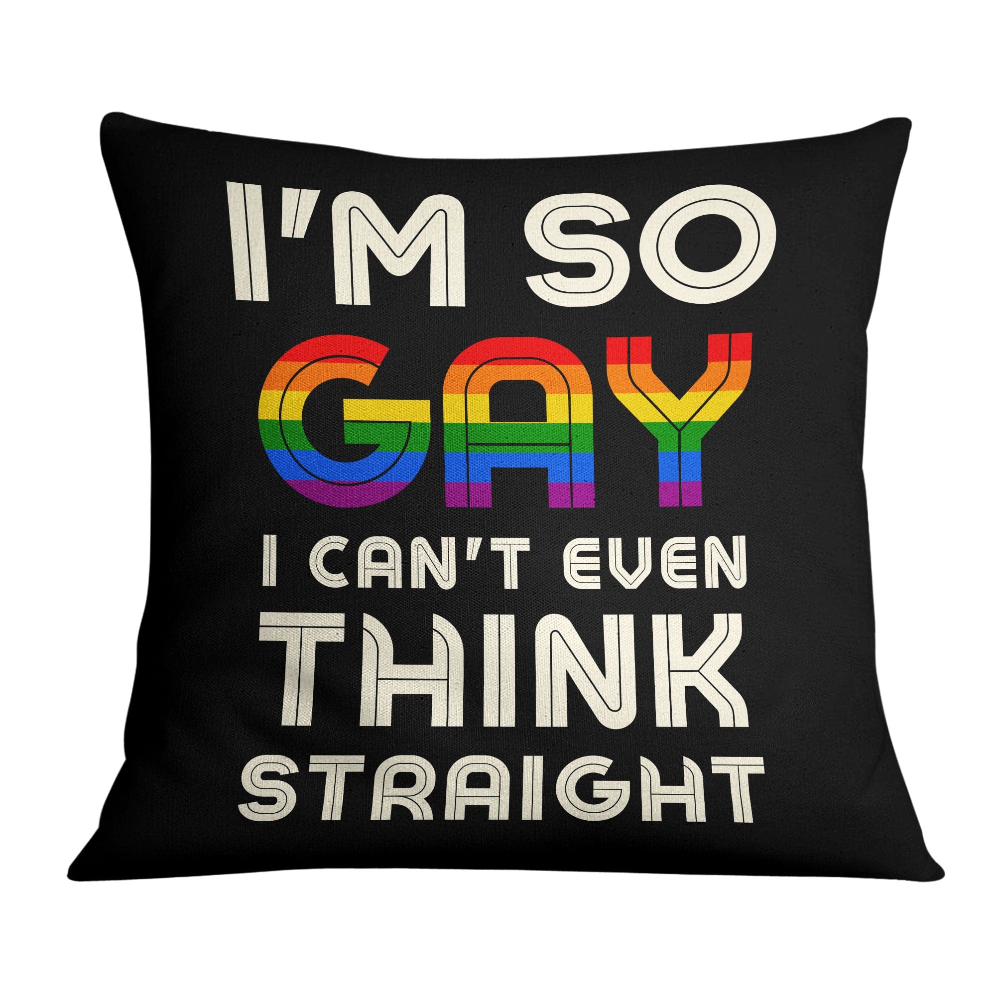 Can't Think Straight Cushion Cushion Cushion Square Clock Canvas