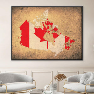 Canada Canvas Art Clock Canvas