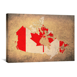 Canada Canvas Art 45 x 30cm / Unframed Canvas Print Clock Canvas