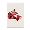 Canada Watercolor Canvas Art Clock Canvas