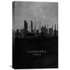 Canberra-Skyline Canvas Art 30 x 45cm / Unframed Canvas Print Clock Canvas
