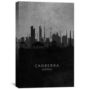 Canberra-Skyline Canvas Art 30 x 45cm / Unframed Canvas Print Clock Canvas