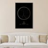 Cancer Traits Gold Canvas Art Clock Canvas