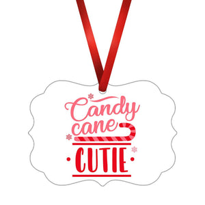 Candy Cane Cutie Ornament Christmas Ornament Victorian 10.8 x 8cm Clock Canvas