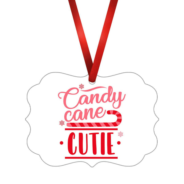 Candy Cane Cutie Ornament Christmas Ornament Victorian 10.8 x 8cm Clock Canvas