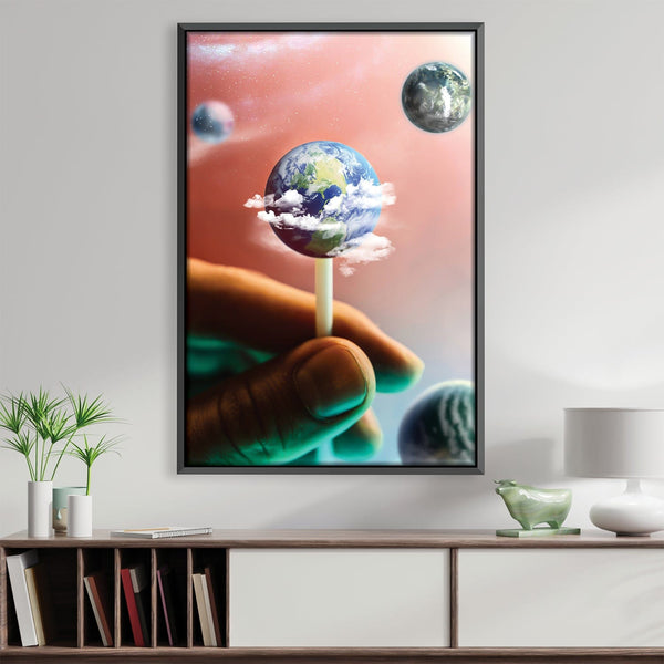 Candy Planets Canvas Art 30 x 45cm / Unframed Canvas Print Clock Canvas