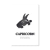 Capricorn - White Canvas Art Clock Canvas